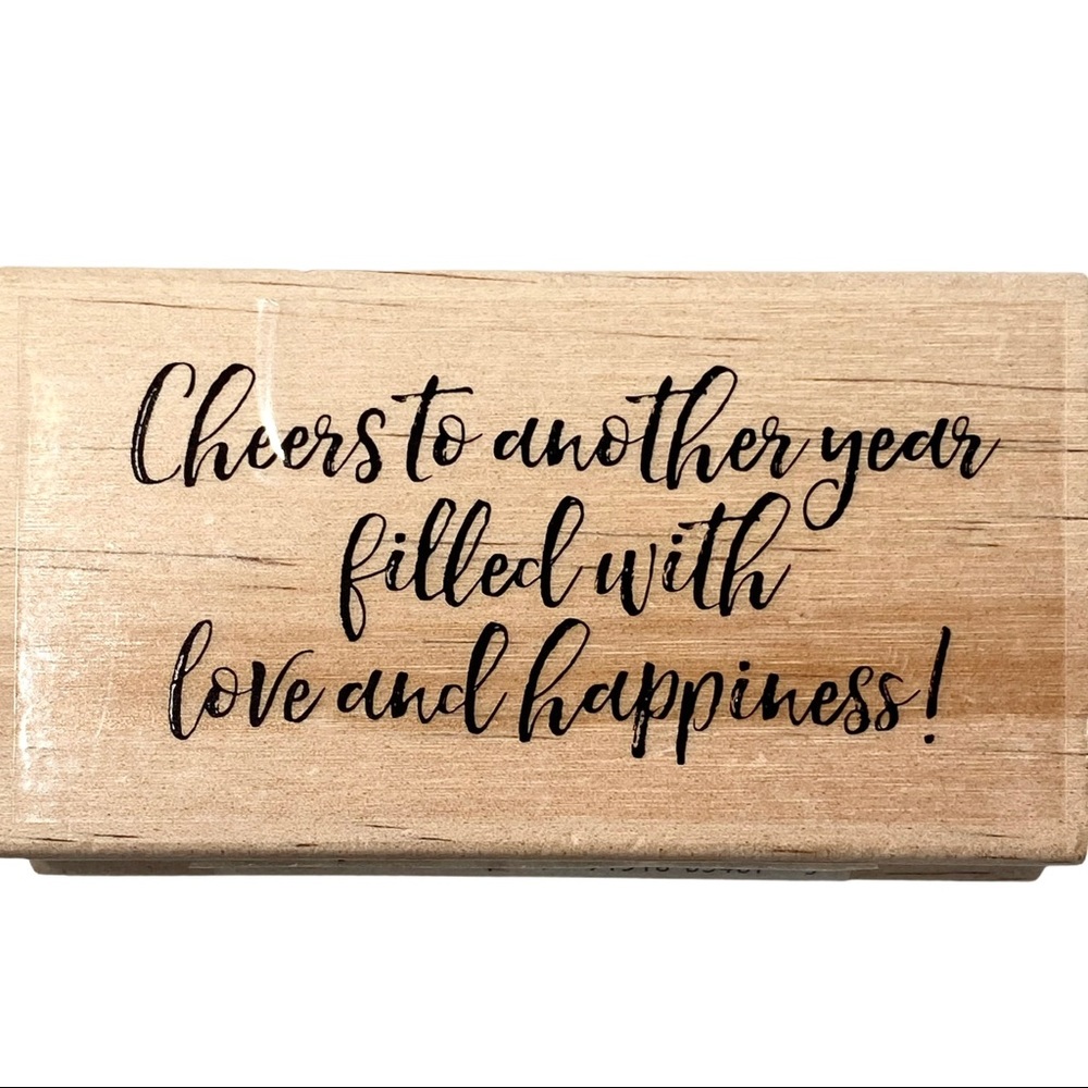 Recollections Stamp 4.25” Cheers Love happiness